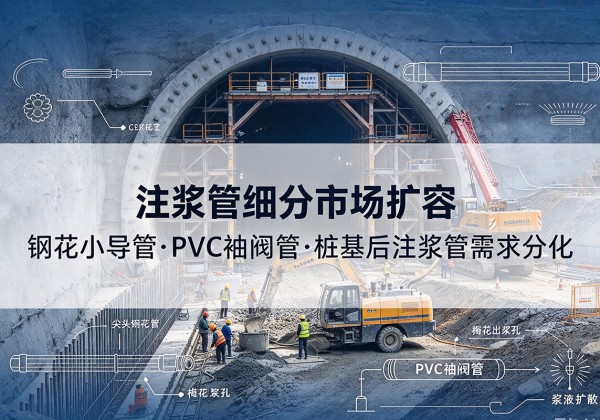 铁门关注浆管细分市场扩容，隧道钢花小导管、PVC 袖阀管、桩基后注浆管需求分化